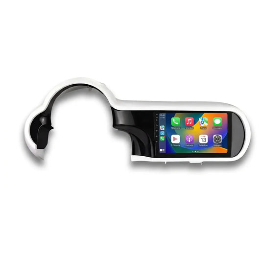 Autoradio CarPlay 9 pouces pour Renault Twingo 3 avec façade d'intégration blanc brillant