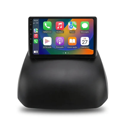 Autoradio CarPlay écran 9 pouces sur sa façade haut de planche de bord pour Peugeot 3008 équipée de la navigation d'origine WIP Nav (2009-2015)