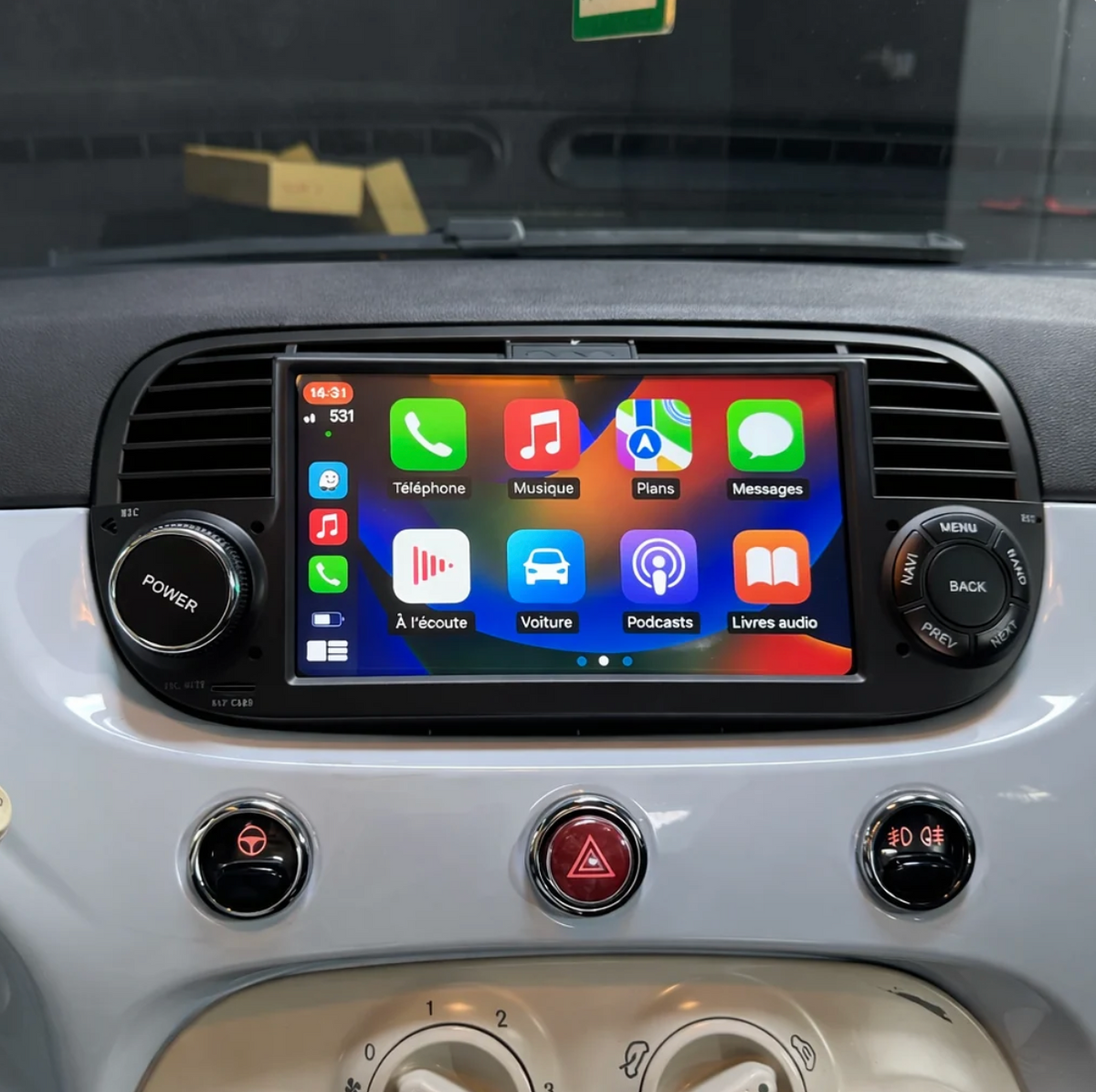 CarPlay Fiat 500 (2007-2015) — Autoradio Écran Tactile 7"